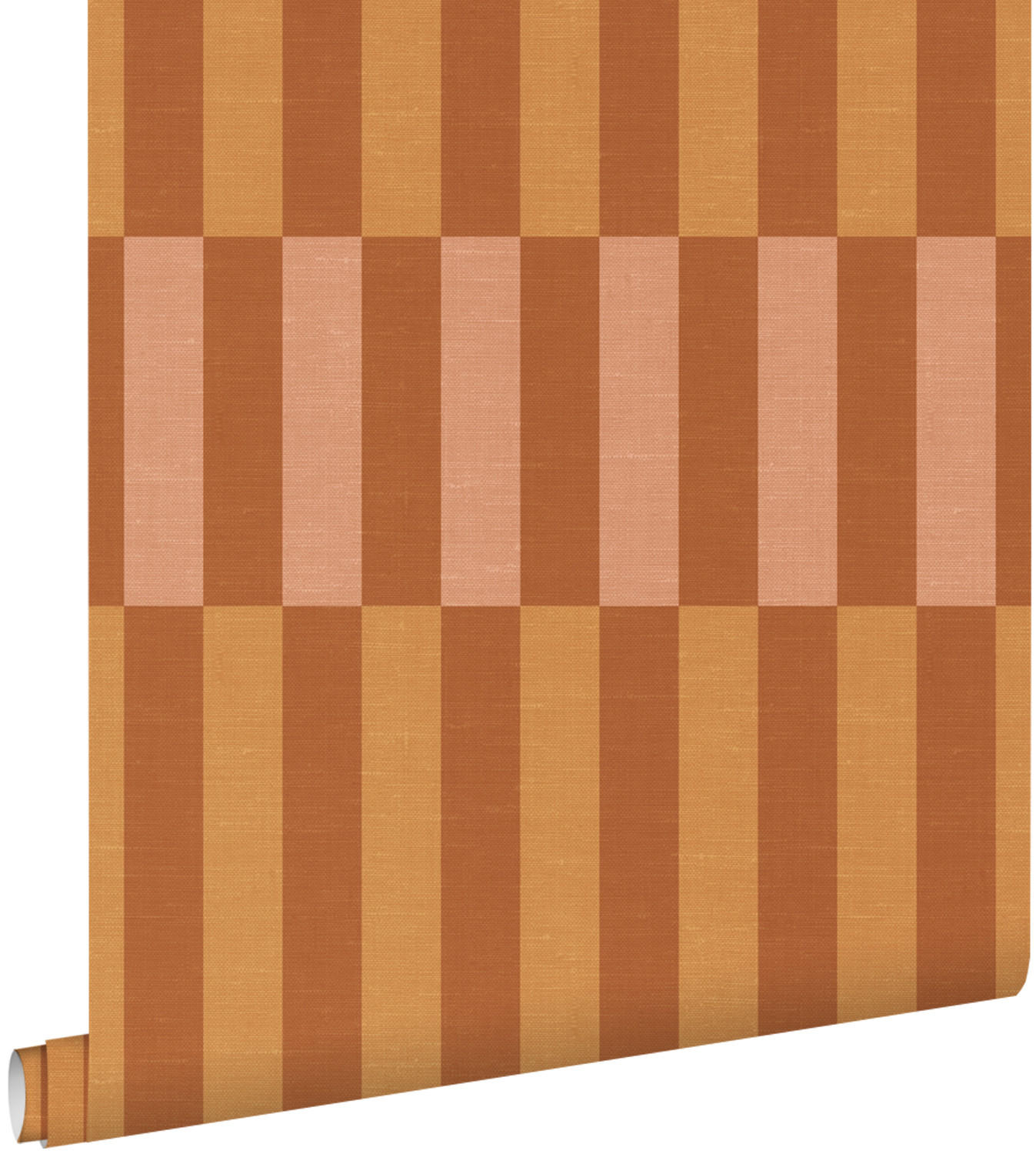 TAPETE Leinenoptik-Streifen 50 x 900 cm - Terracotta, Papier (50/900cm) - ESTAhome