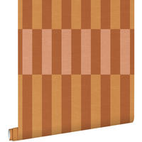 TAPETE Leinenoptik-Streifen 50 x 900 cm - Terracotta, Papier (50/900cm) - ESTAhome