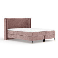 KONTINENTALBETT Ardis Rosa 200/200 cm mit Matratze und Topper - Pink/Schwarz, Holz/Holzwerkstoff (200/200cm) - Maison de Reve