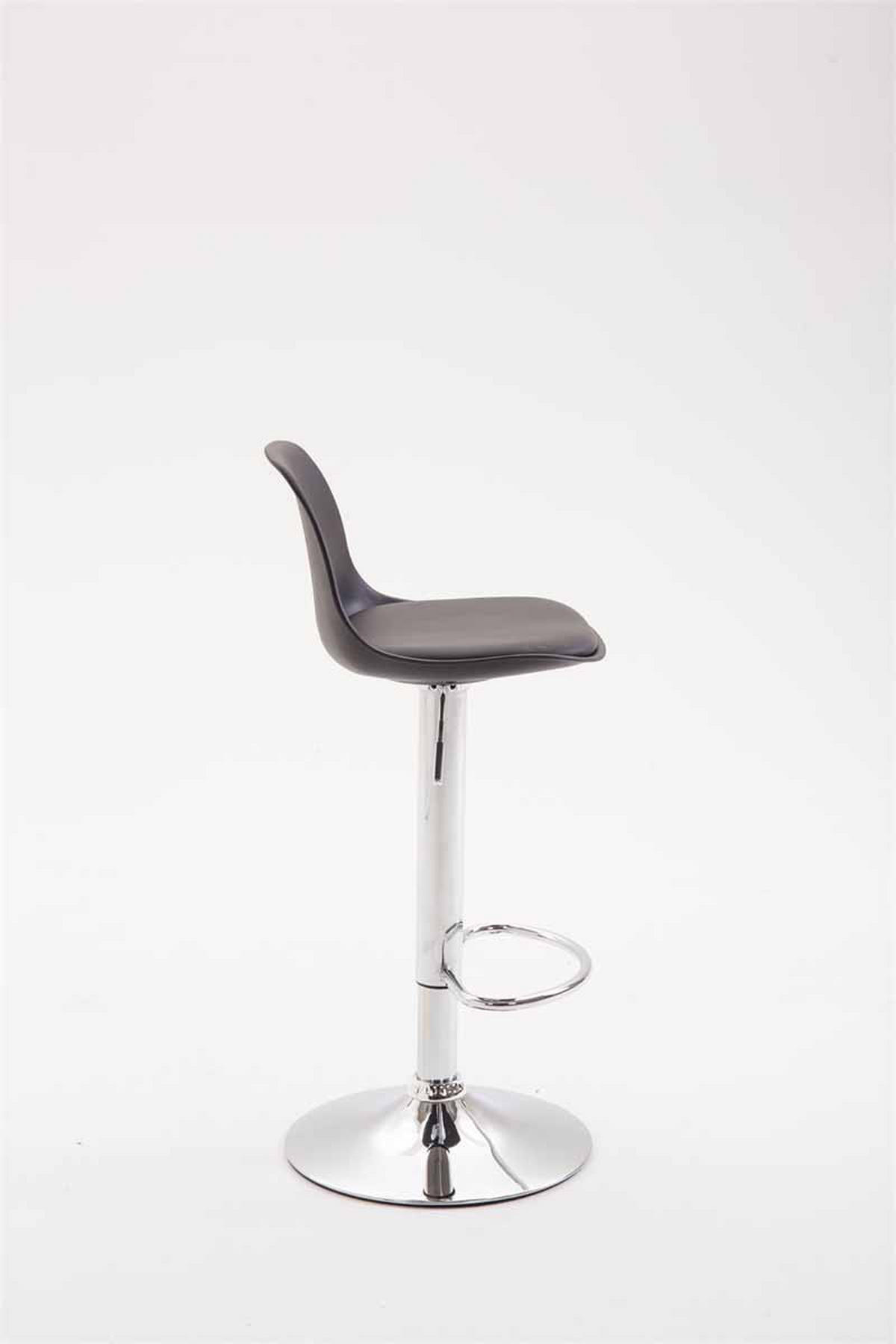 BARHOCKER Kunststoff schwarz - Chromfarben/Schwarz, Kunststoff/Metall (39/82/43cm) - CLP
