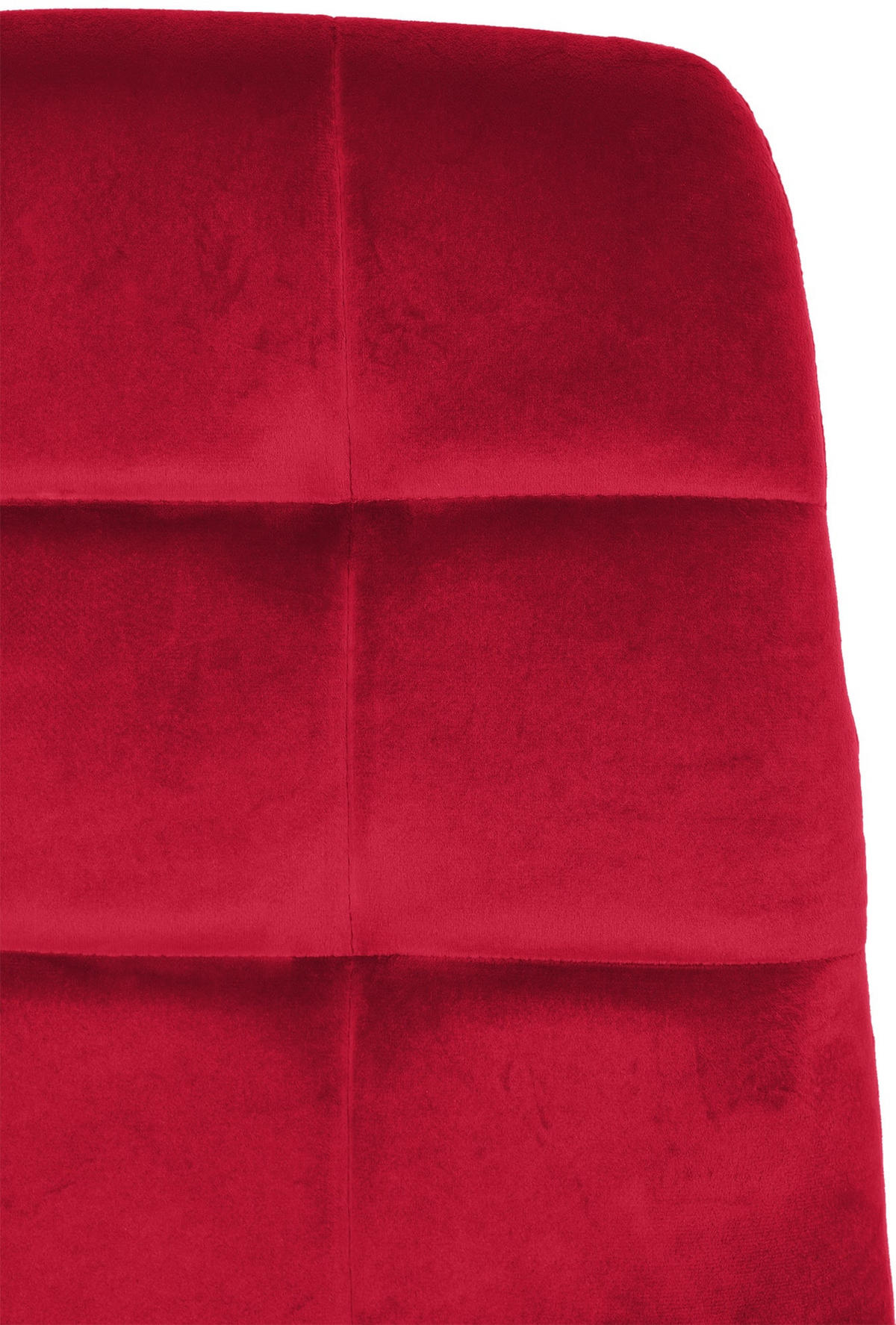 STUHL Samt Rot - Rot, Textil/Metall (45/84/55cm) - CLP