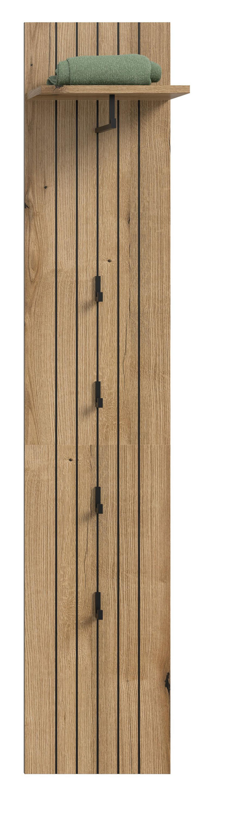 GARDEROBEPANEEL STATION (B/H/T: ca. 31/160/27 cm) in Evoke Oak Nachbildung/Evoke Oak Nachbildung - Eichefarben, Holzwerkstoff (31/160/27cm)