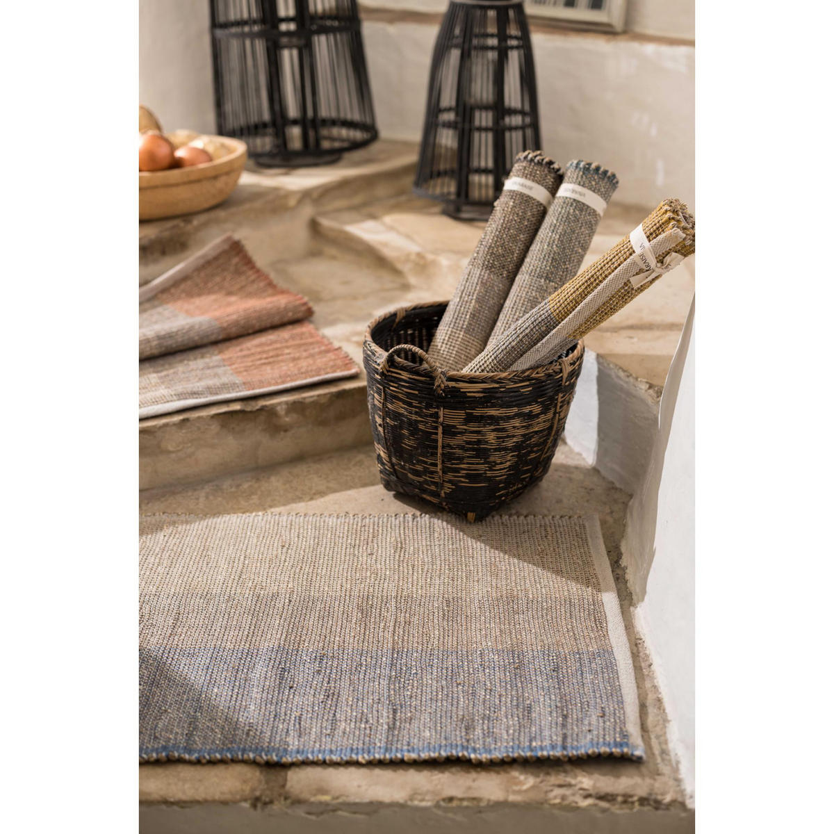 TEPPICH Karan vergissmeinnicht 160 x 230 x 1 cm - Hellblau, Textil (160/230cm) - Vivaraise
