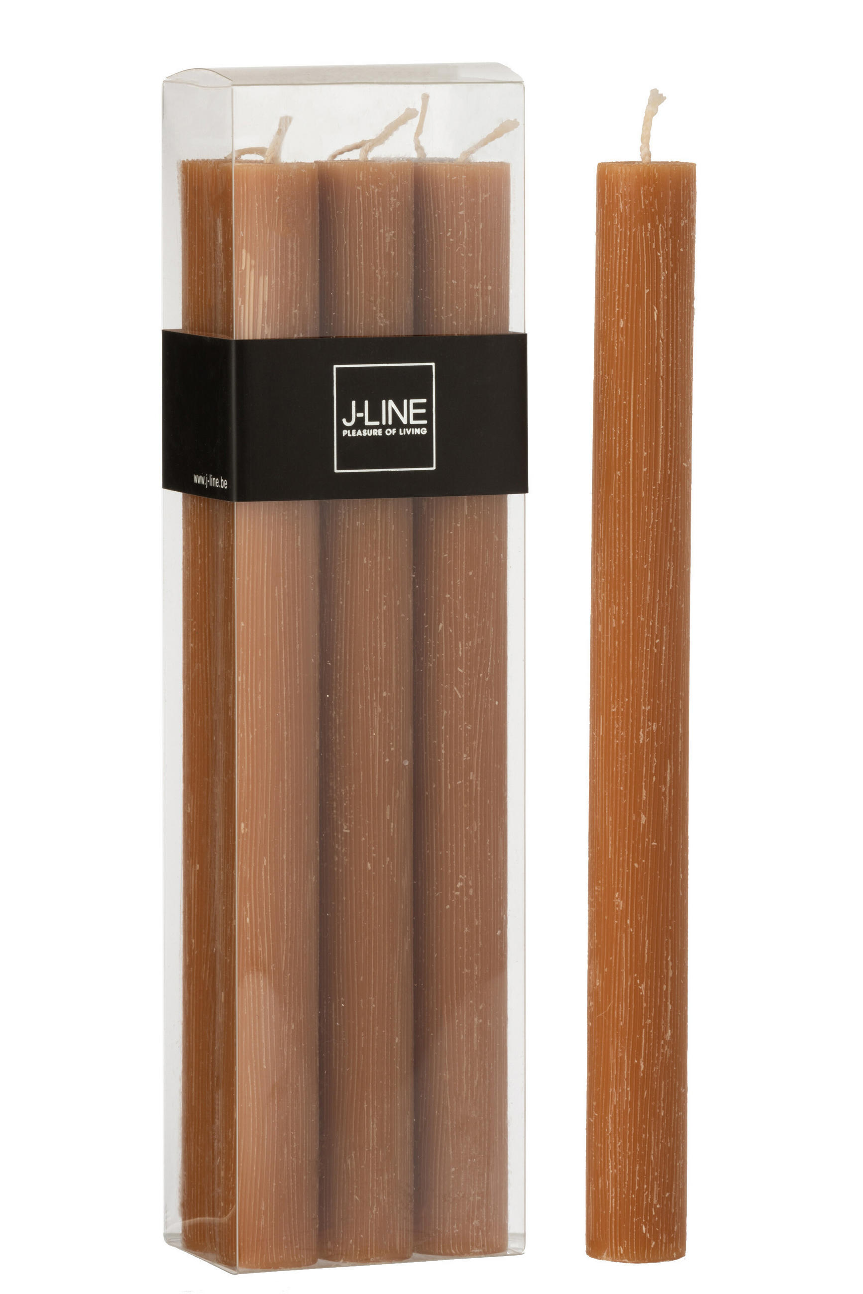 DUFTKERZE AURA - Orange - 9 Std. - 6er set - Orange, Paraffin (4.5/24/7cm) - J-Line