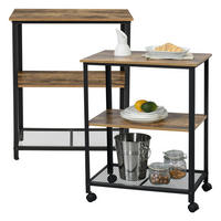 SERVIERWAGEN Freiburg - Braun, Metall (60/77/40cm) - [en.casa]