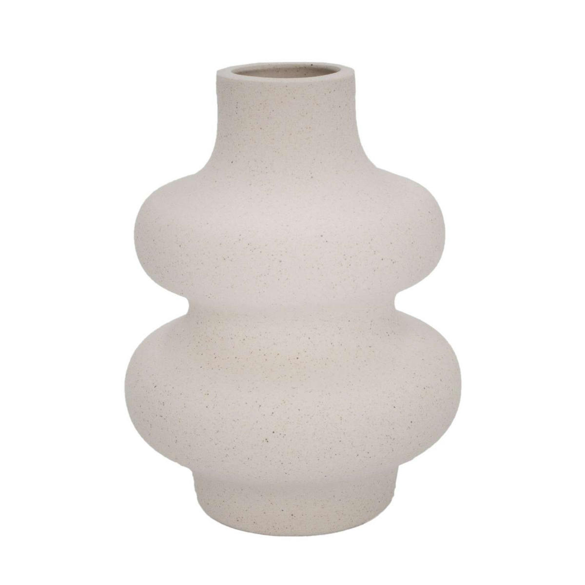 KERAMIK VASE - Weiß, Keramik (15.5cm) - Intirilife
