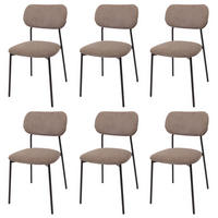 ESSZIMMERSTUHL taupe 6er-Set - Taupe, Textil (44/83/52cm) - MCW