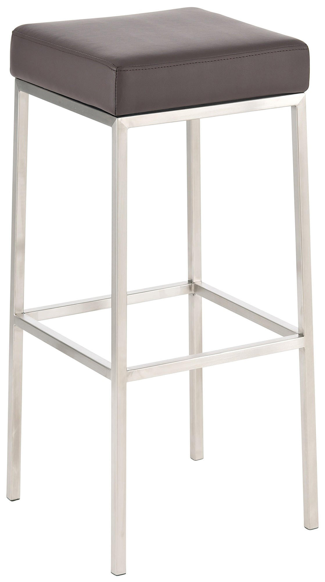 BARHOCKER Montreal 37x37 cm - Braun, Leder (37/80/37cm) - furnicato