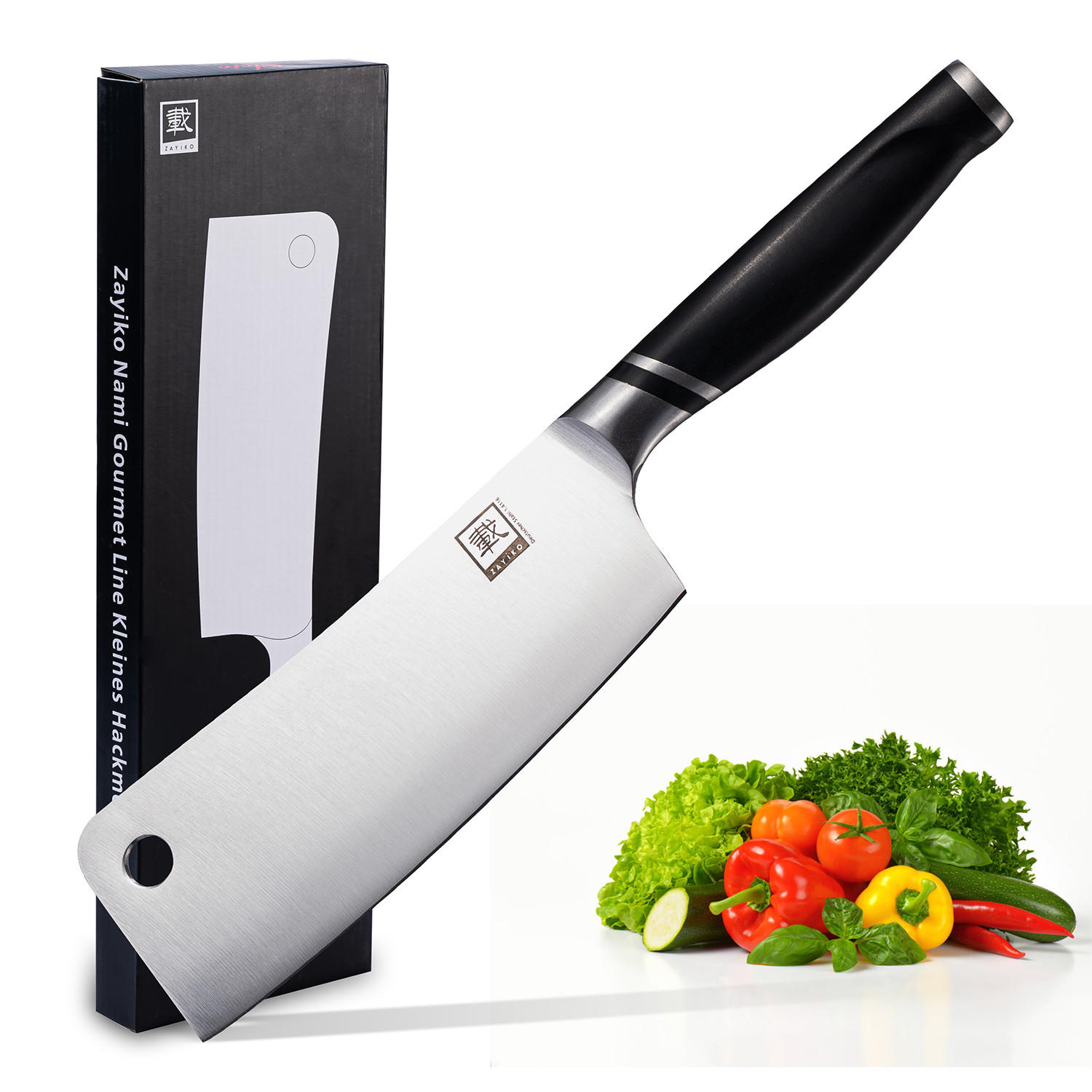 HACKMESSER 21 cm - Schwarz, Metall (31cm) - Zayiko