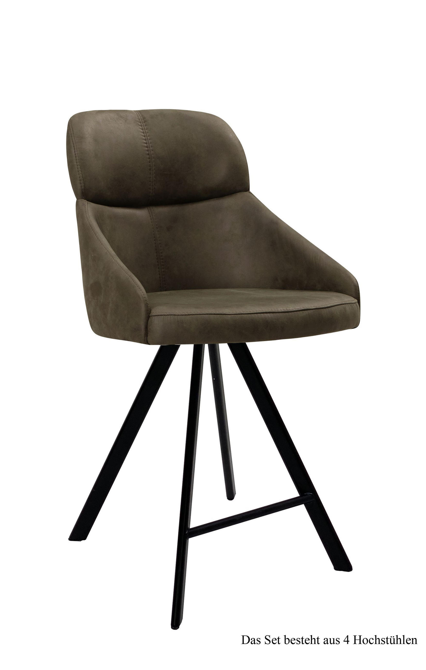 58aufmkessel Thekenstuhl Dunkelgrün, Schwarz 63x99x52 cm