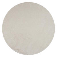 KURZFLORTEPPICH Waschbar, einfarbig, Creme, Ø 120 cm - Beige, Textil (120/120cm) - KADIMA DESIGN