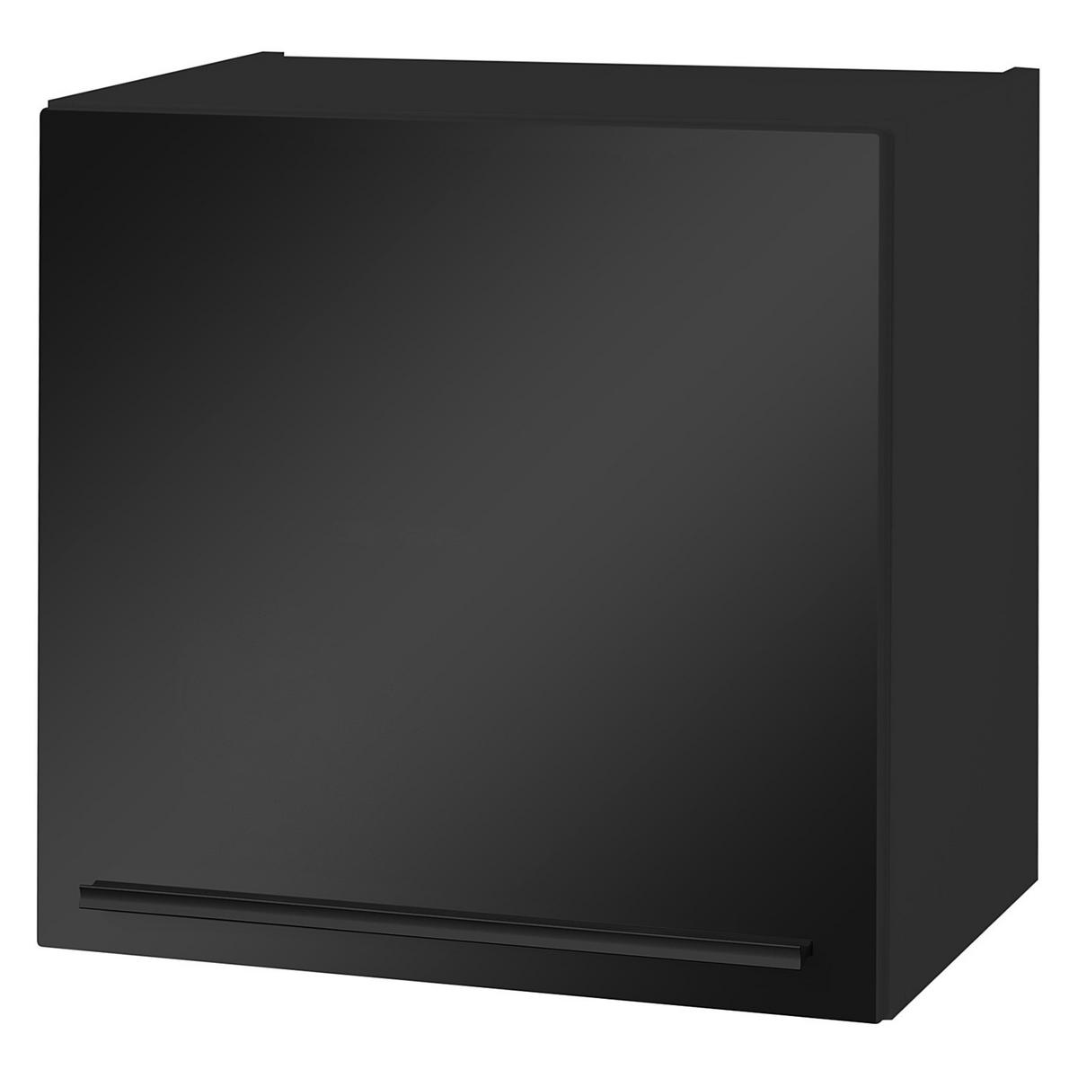 HÄNGESCHRANK mit Tür - Schwarz, Holzwerkstoff (50/50/33cm) - home24