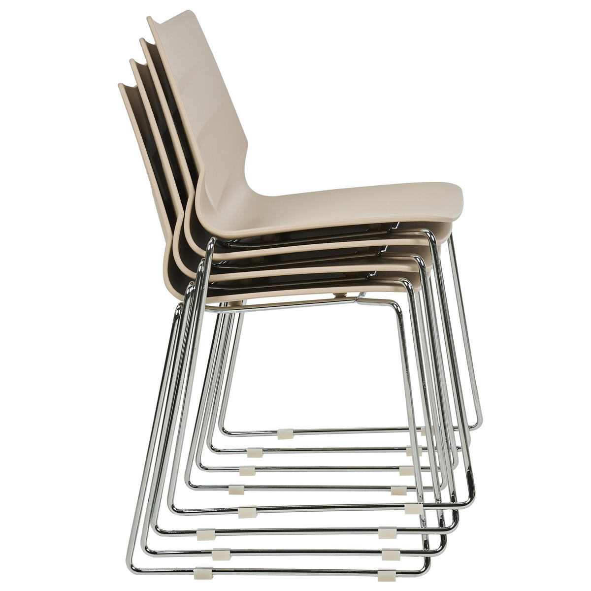 ESSZIMMERSTUHL 4er-Set Kunststoff Beige Hartley - Beige, Kunststoff/Metall (50/82/50cm) - Beliani