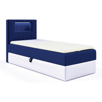 KINDERBETT GARETH 1 - Dunkelblau/Weiß, Holzwerkstoff (82/212cm) - Meblini