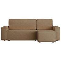ECKSOFA Copertino Hellbraun beidseitig montierbar - Hellbraun/Schwarz, Kunststoff/Textil (244/145cm) - Selsey