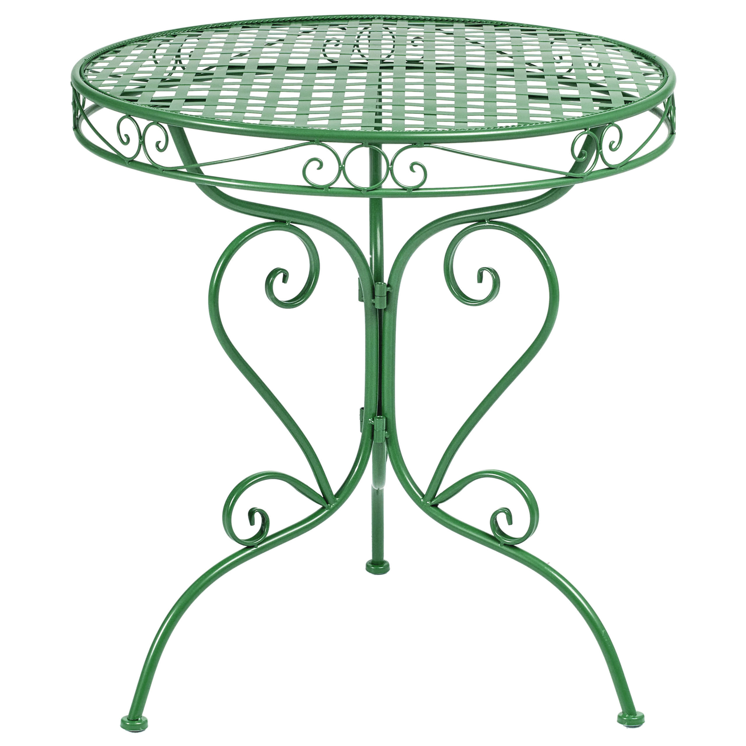 Beliani BISTRO STOLEK 70/70 cm Kov Zelený Albinia