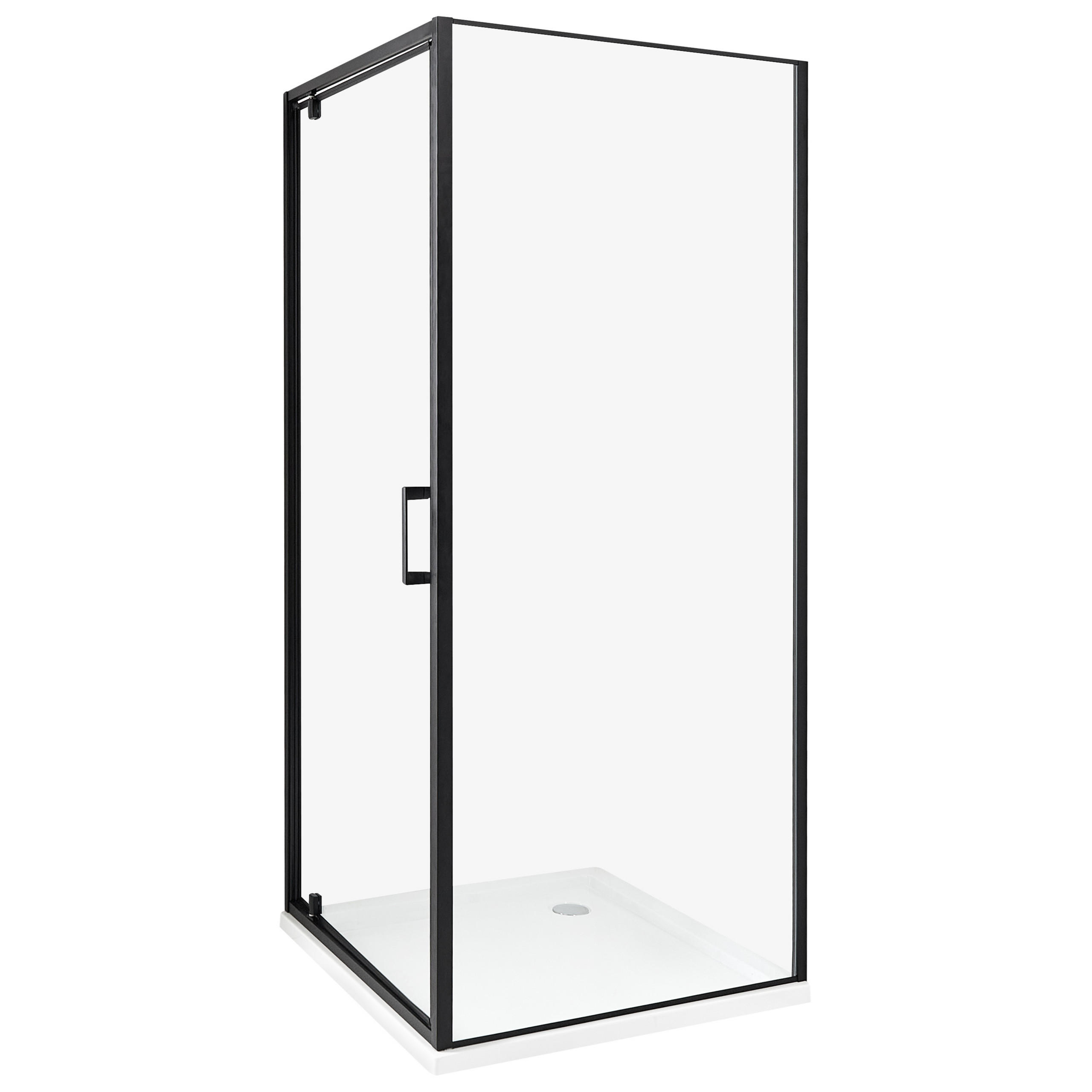 Beliani SPRCHOVÝ KOUT 80/80/185 cm Černý Darli
