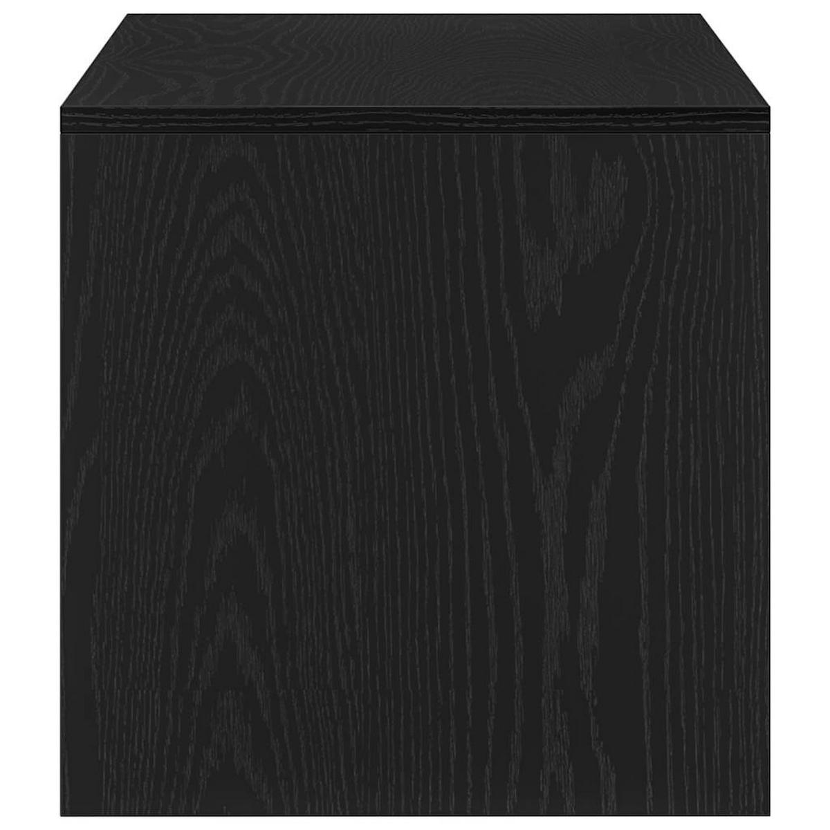 TV-SCHRANK Schwarz Eichen-Optik 100/40/40 Cm Holzwerkstoff - Schwarz, Holzwerkstoff (40/40/100cm) - vidaXL
