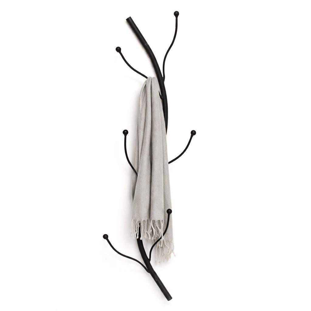 DanDiBo Wandgarderobe Schwarz 22x97x8 cm