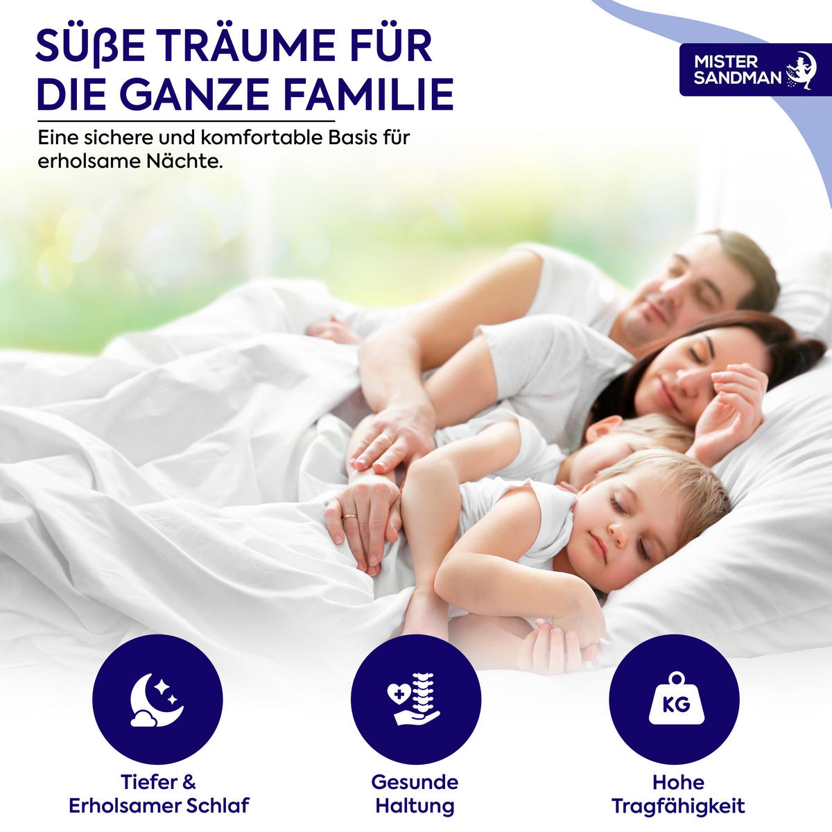 HOLZLATTENROST Birke 7-Zonen 120x200 cm – stabiler Bettrost aus Schichtholz mit Federleisten - Eschefarben, Holz (120/200cm) - Mister Sandman