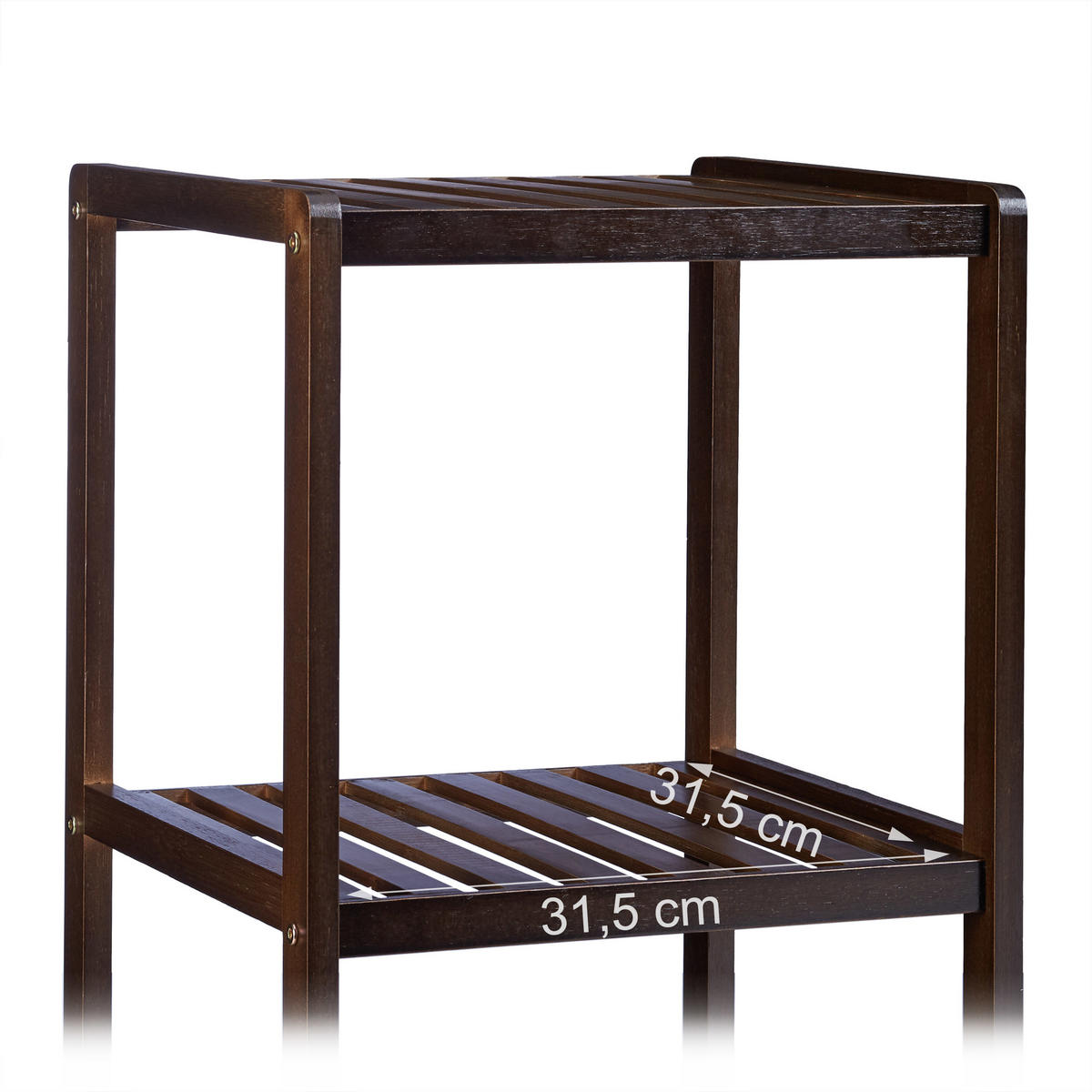 BADREGAL - Dunkelbraun, Holz (34.5/80/33cm) - Relaxdays