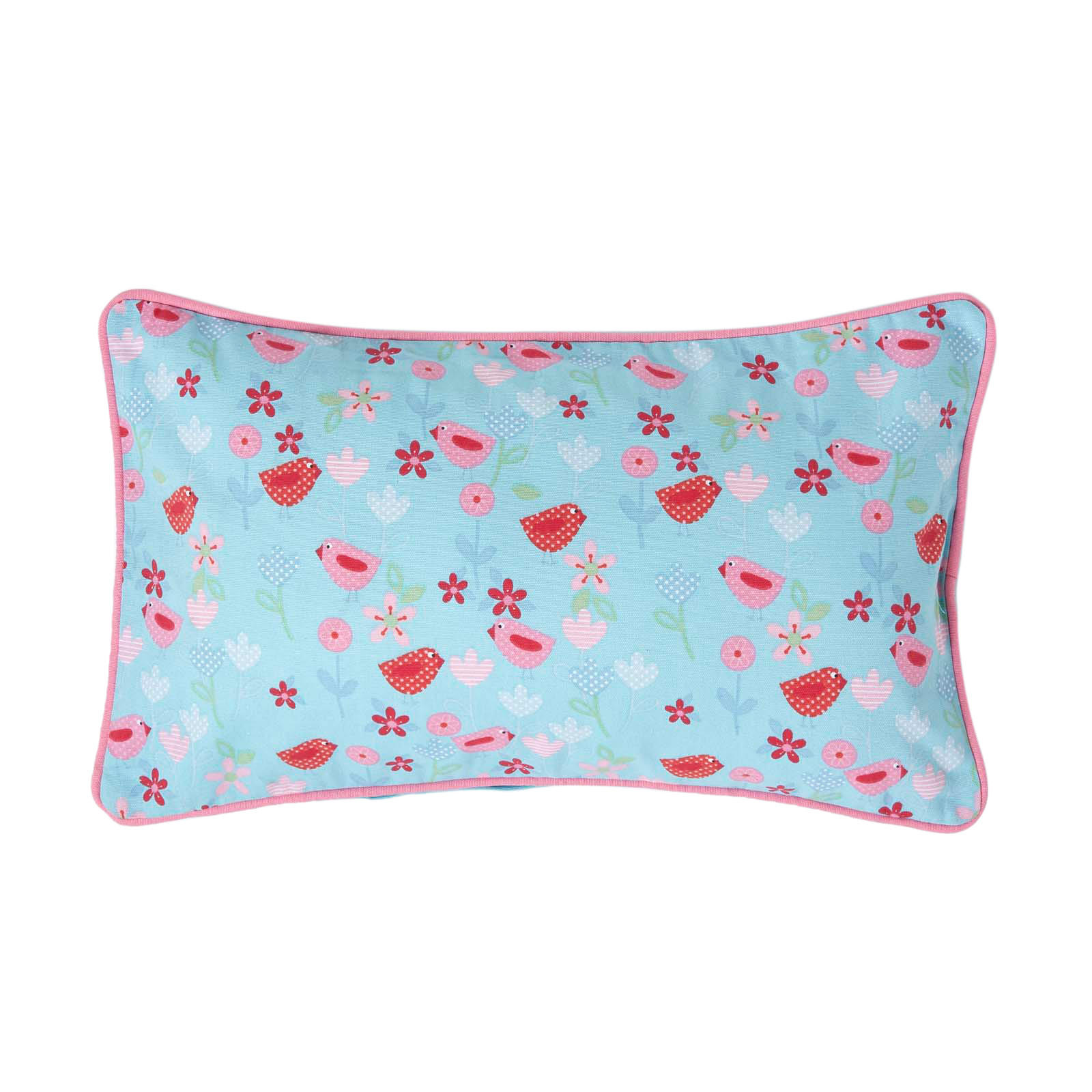 KISSENHÜLLE Vögel & Blumen 30/50 cm - Hellblau, Textil (30/50cm) - Homescapes