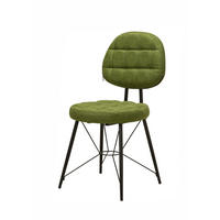 ESSZIMMERSTUHL VICTORIA mit Metallbeinen - Grün, Holz/Textil (45/90/56.4cm) - Stuhlmann