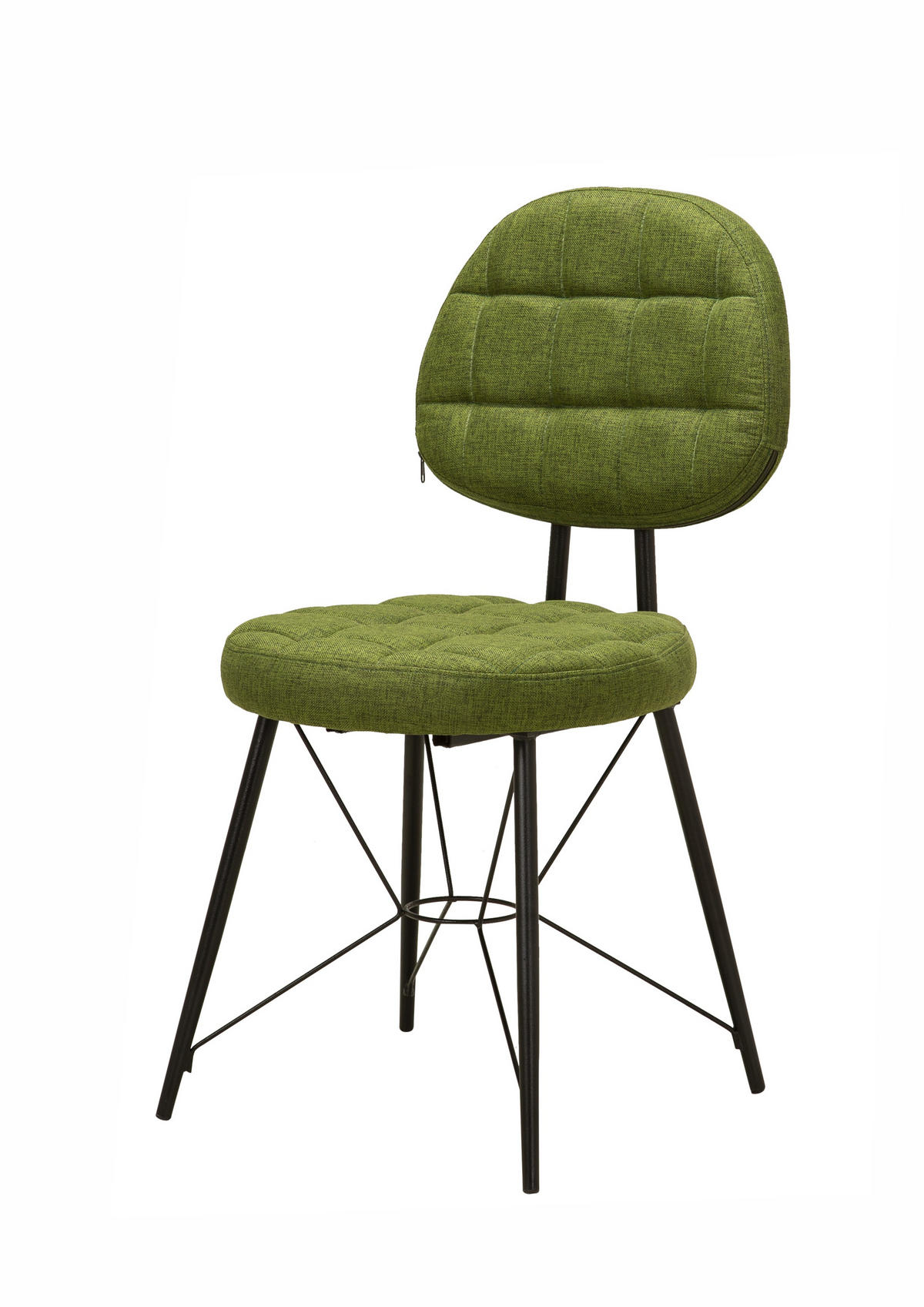 ESSZIMMERSTUHL VICTORIA mit Metallbeinen - Grün, Holz/Textil (45/90/56.4cm) - Stuhlmann