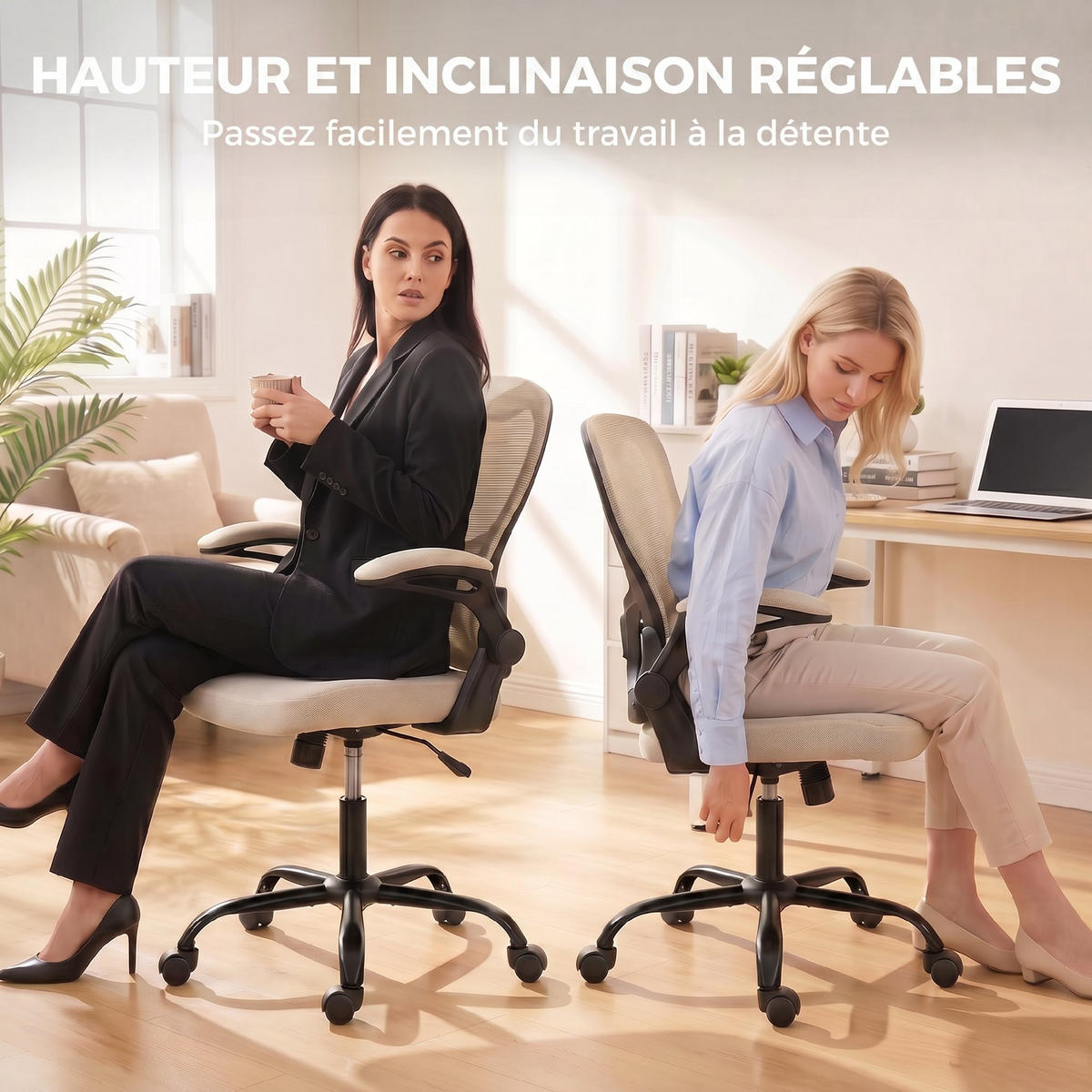 BÜROSTUHL Beige 62.0/58.0/110.5 cm - Beige, Textil (58/110.5/62cm)