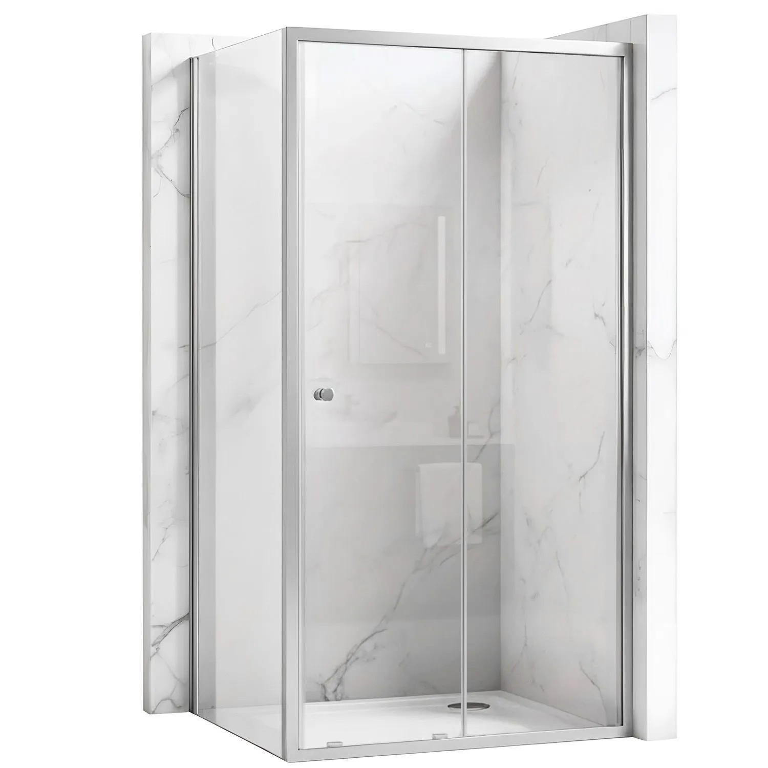 REA Duschkabine Chrom 100x190x140 cm