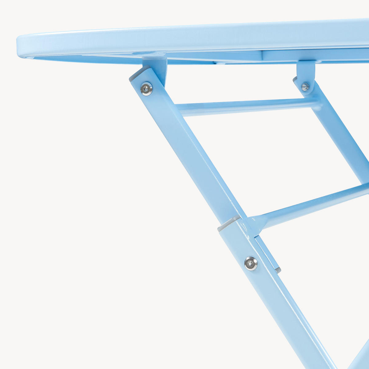GARTENKLAPPTISCH Sande - Hellblau, Metall (70/70/71cm) - [en.casa]