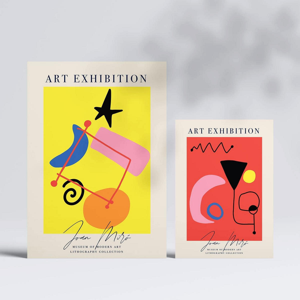 POSTER Set Mit 6 Miró Kunst Sammlung Größe A3 und A4 Rahmenlos - Klar, Papier (29.7/1/42cm) - Nacnic