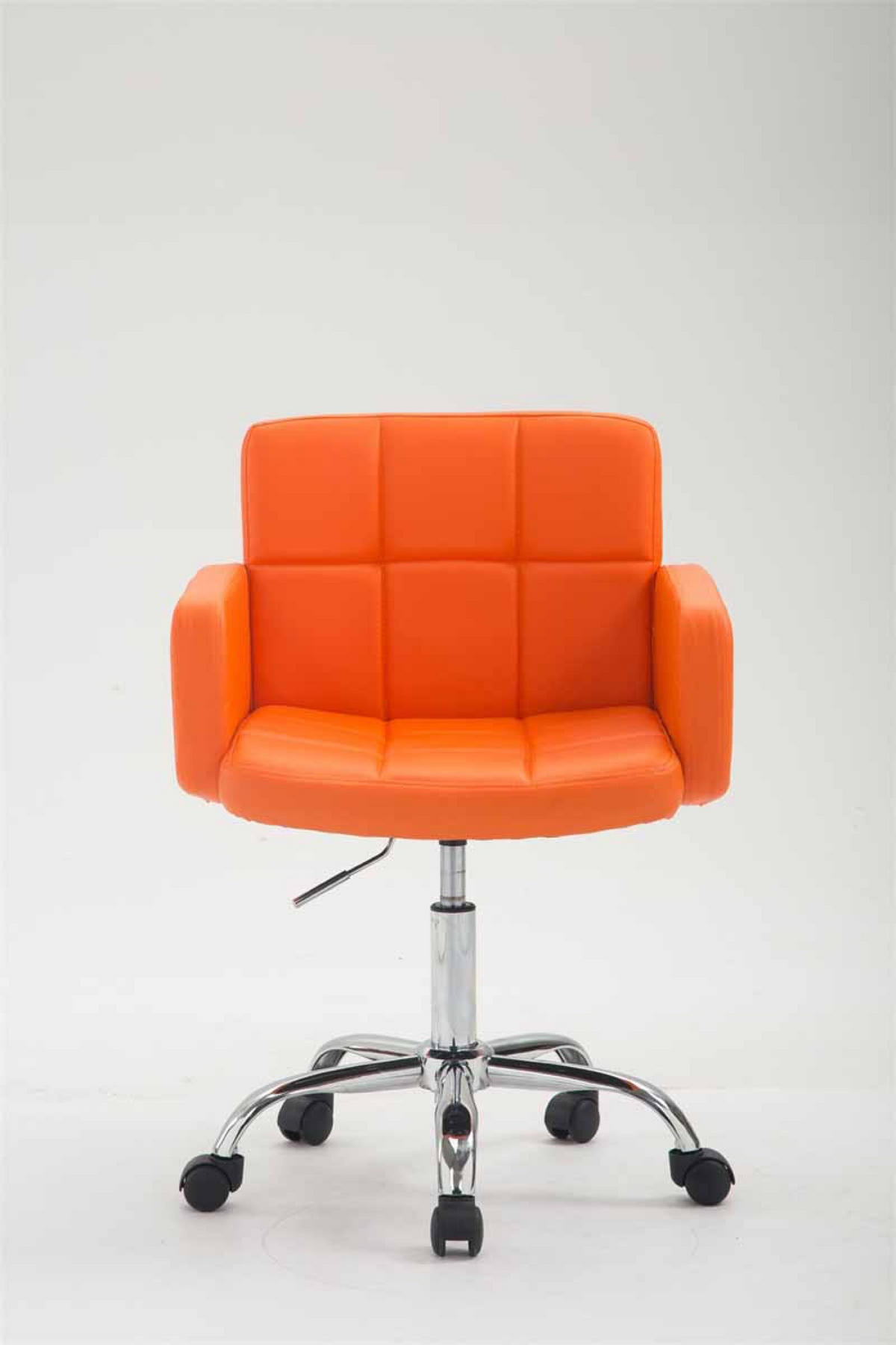 ARBEITSHOCKER Lausanne Kunstleder orange - Orange, Metall (60/89/52cm) - TPFLiving