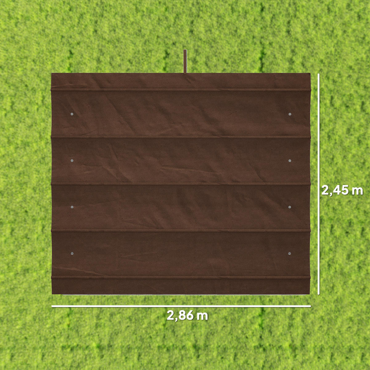 ERSATZDACH, 3x2,5 m einziehbar für 3x2 m Gestell, Stoffmarkise, kaffeebraun, mit 8 Löchern - Multicolor, Kunststoff (286/16/245cm) - FORIOUS