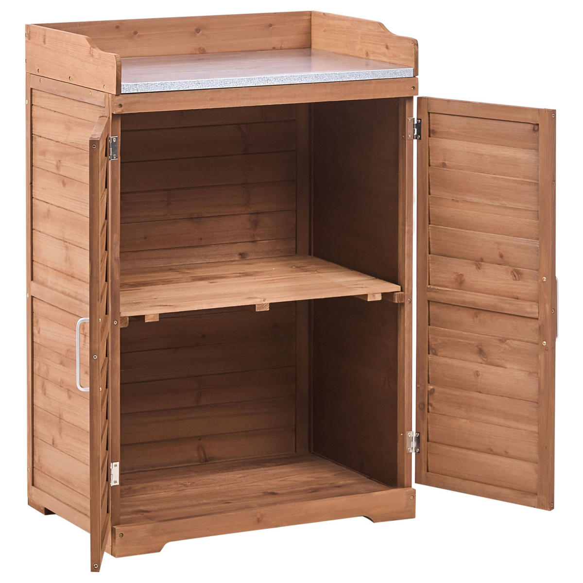 PFLANZTISCH 67/100 cm Tannenholz Braun Tereville - Braun, Holz - Beliani