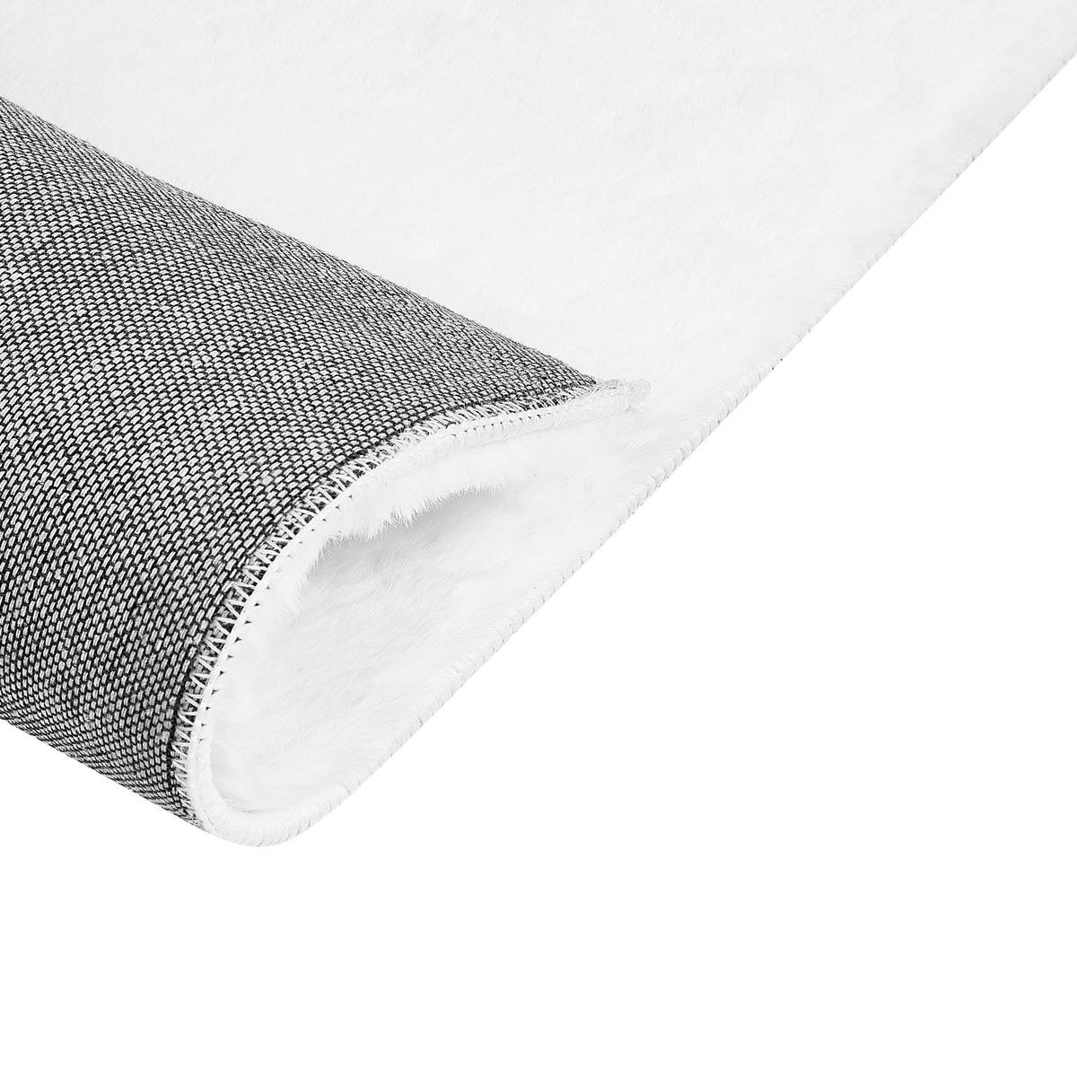 SHAGGY-KUNSTFELLTEPPICH Mirpur 150/80 cm - Weiß, Kunststoff (80/150cm) - Beliani