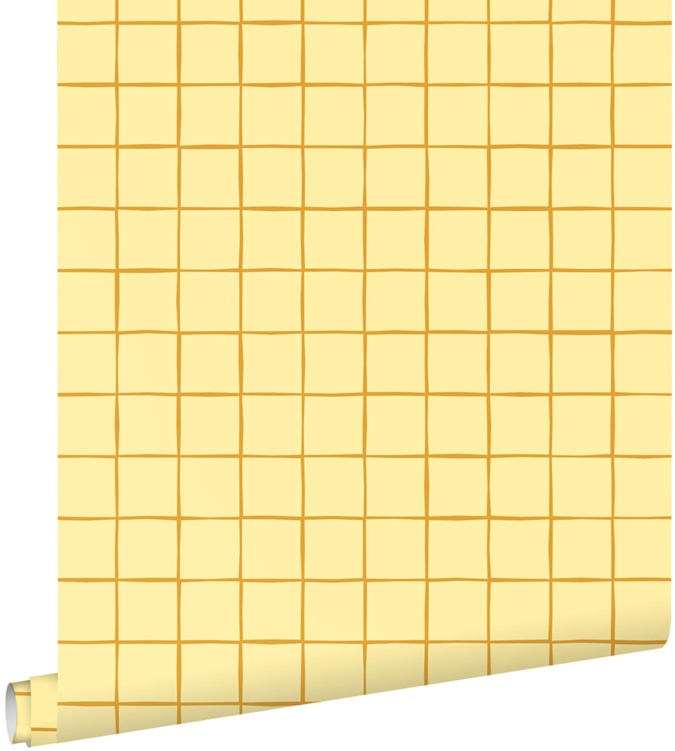 TAPETE Karomuster 50 x 900 cm - Gelb, Papier (50/900cm) - ESTAhome