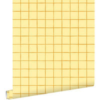 TAPETE Karomuster 50 x 900 cm - Gelb, Papier (50/900cm) - ESTAhome