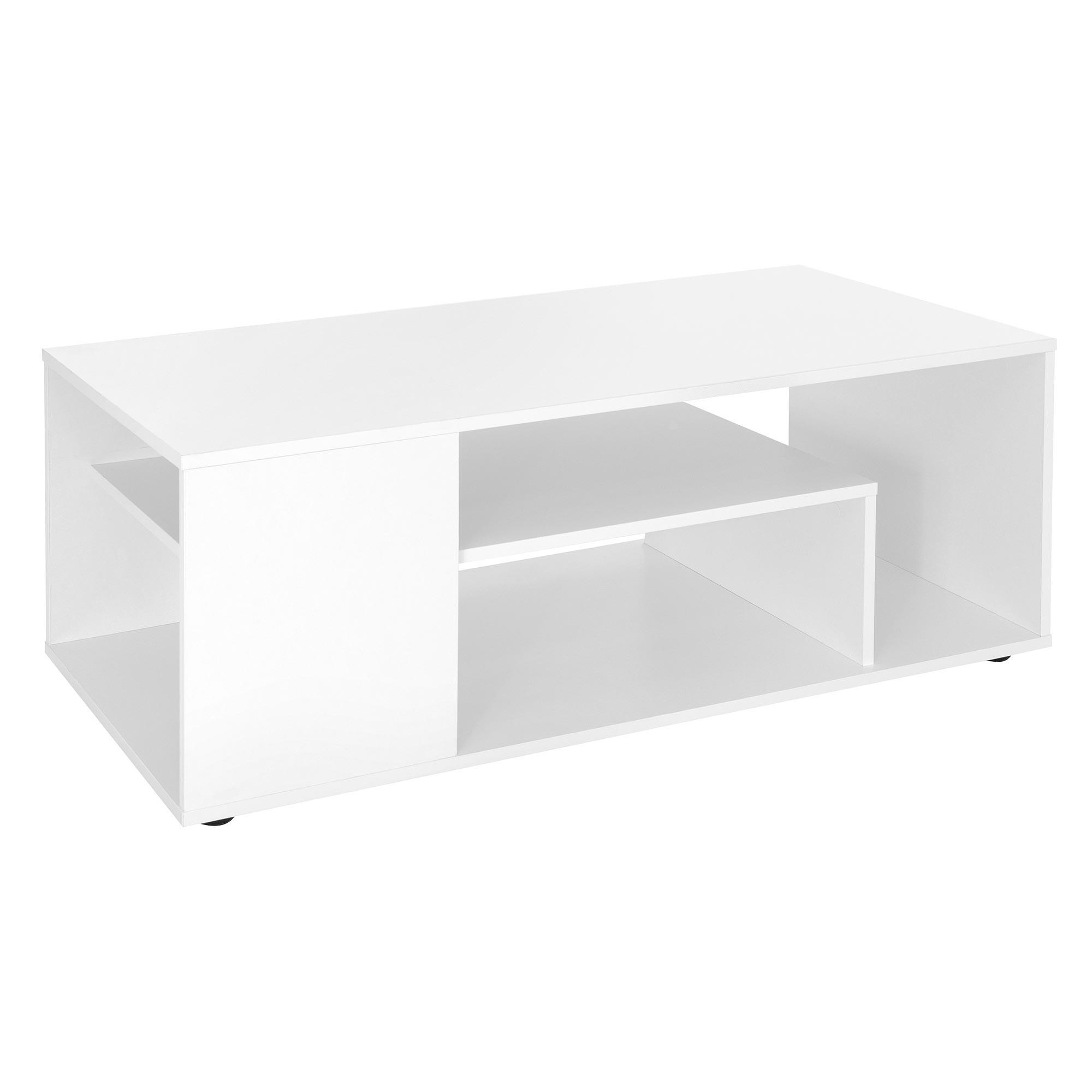 ML-DESIGN KONZOLOVÝ STOLEK 110x50x41 cm bílý s 3 policemi, moderní