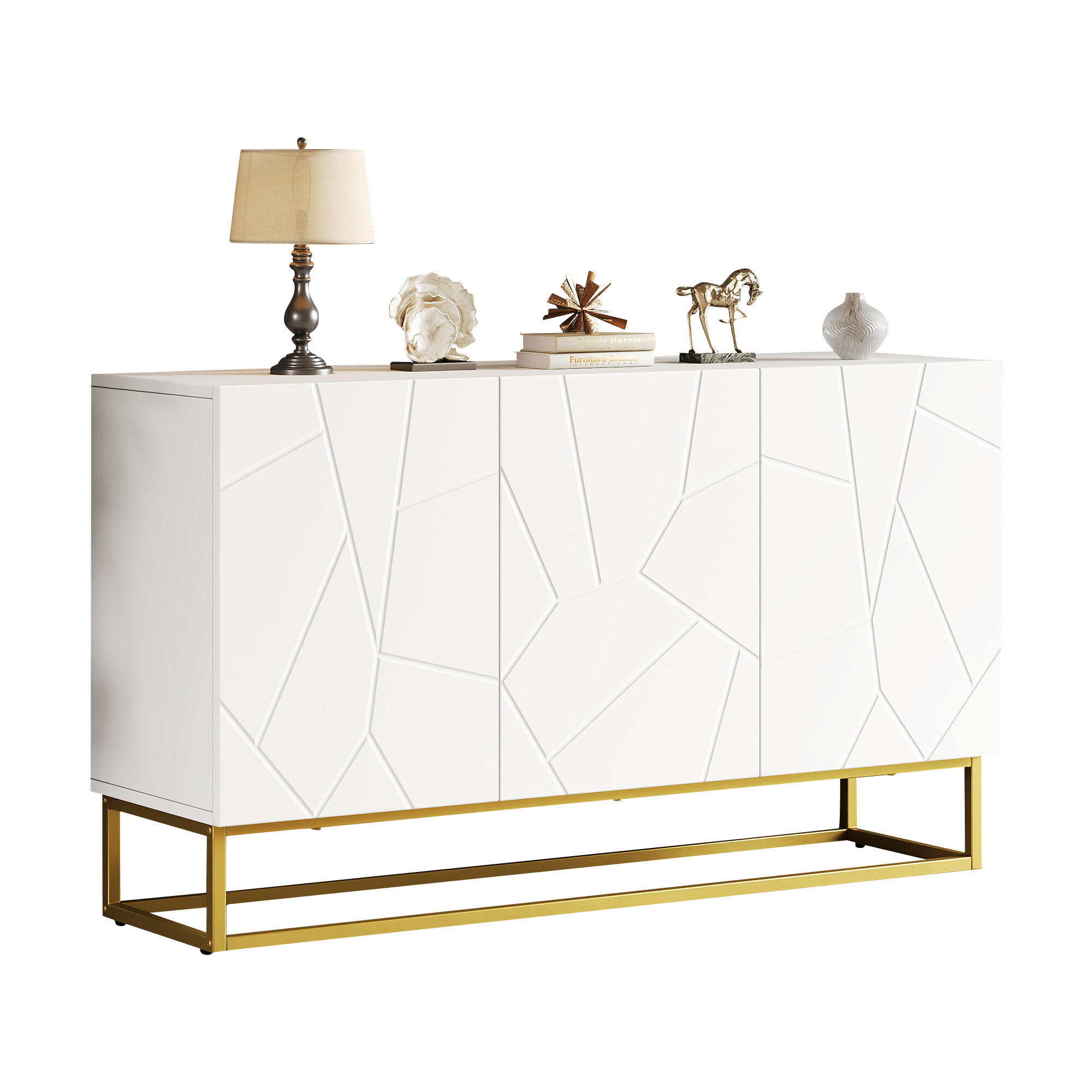 SIDEBOARD Weiß 130/35/76 CM - Weiß, Holzwerkstoff (35/76/130cm) - Urban Meuble