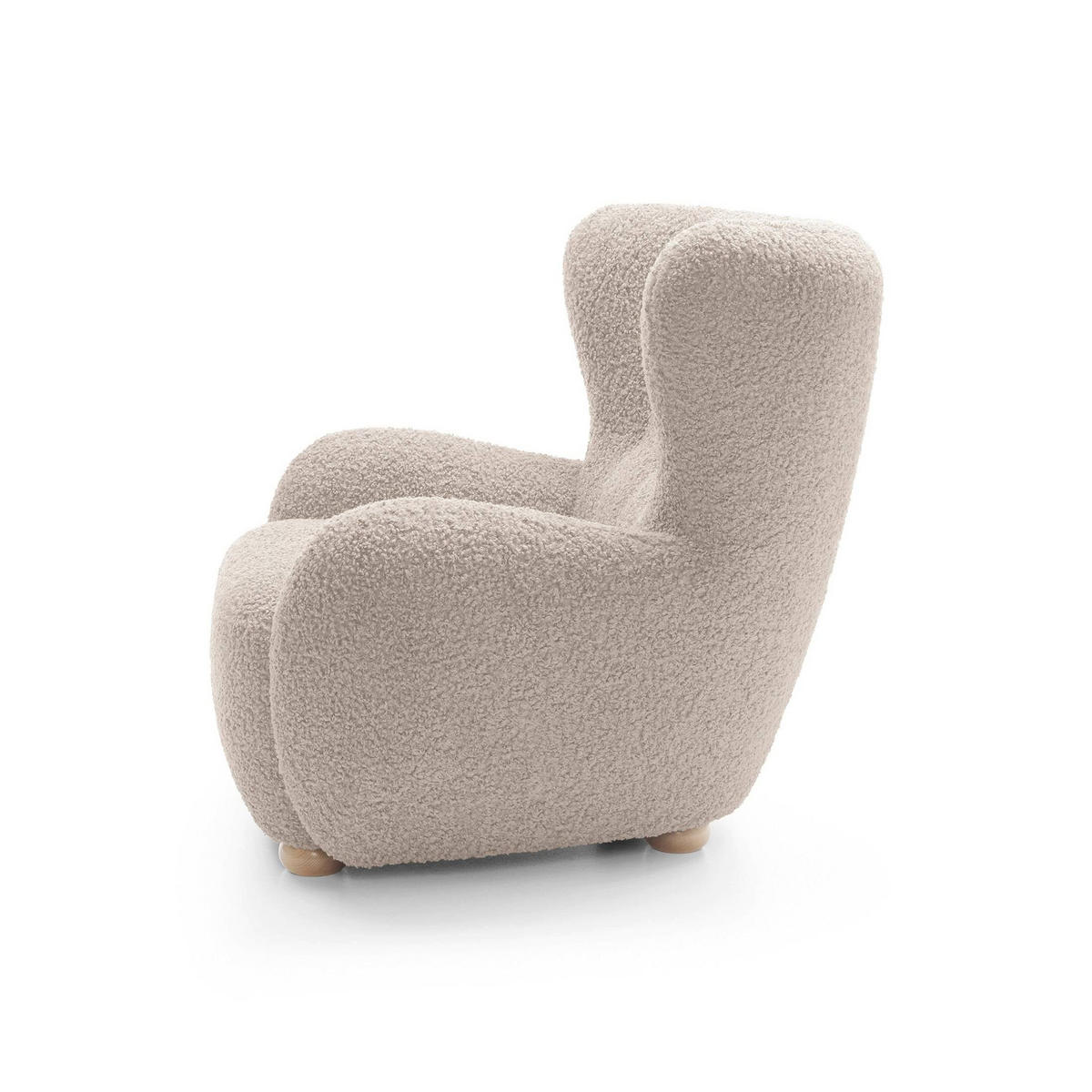 RELAXSESSEL Tedi Perlencreme, Beine Schwarz - Creme, Textil (88/91/100cm) - Pillovely