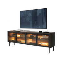 TV-SCHRANK mit Glasstüren MARBELA Eiche Dunin - Braun, Holzwerkstoff (181.3/61.6/39cm) - Compleo24