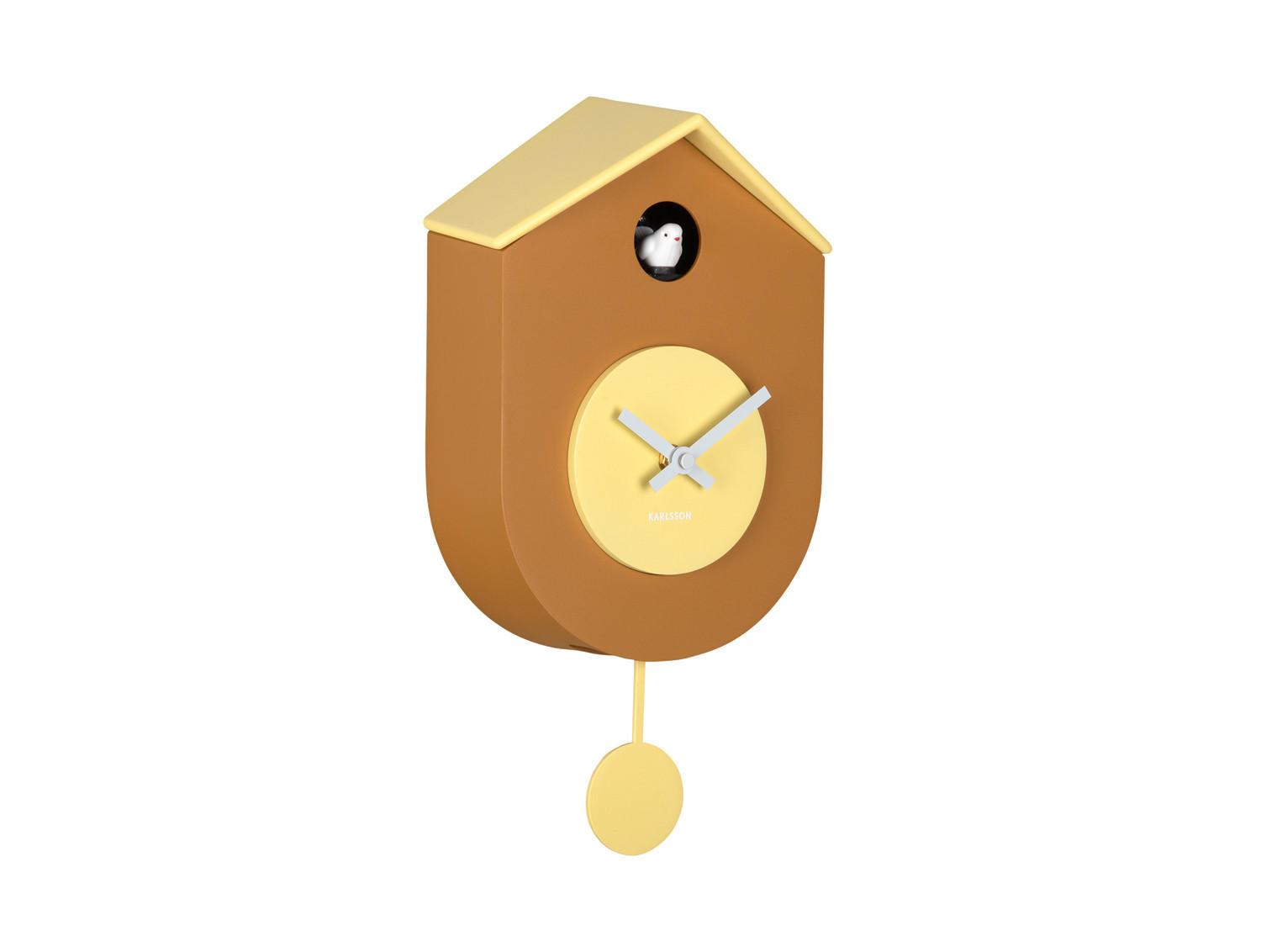 WANDUHR Grato Cuckoo 9/17/33 cm - Gelb, Kunststoff (17/33/9cm) - Karlsson