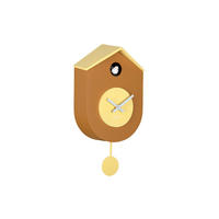 WANDUHR Grato Cuckoo 9/17/33 cm - Gelb, Kunststoff (17/33/9cm) - Karlsson