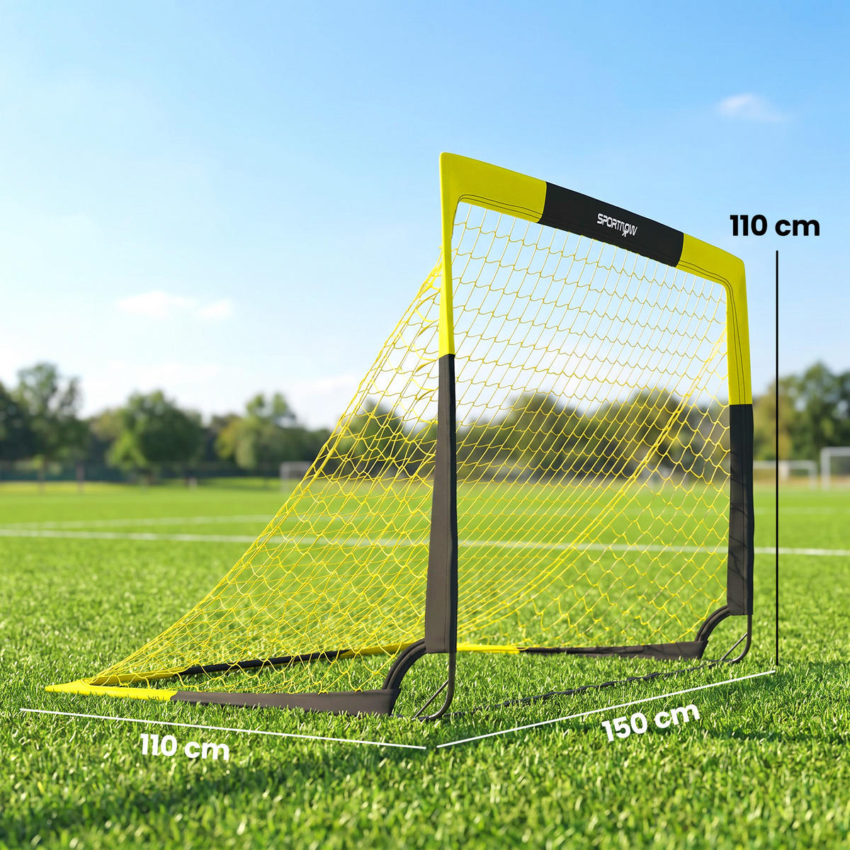 FUSSBALLTOR Fiberglas Polyester Gelb - Gelb, Textil (110/150cm) - SPORTNOW