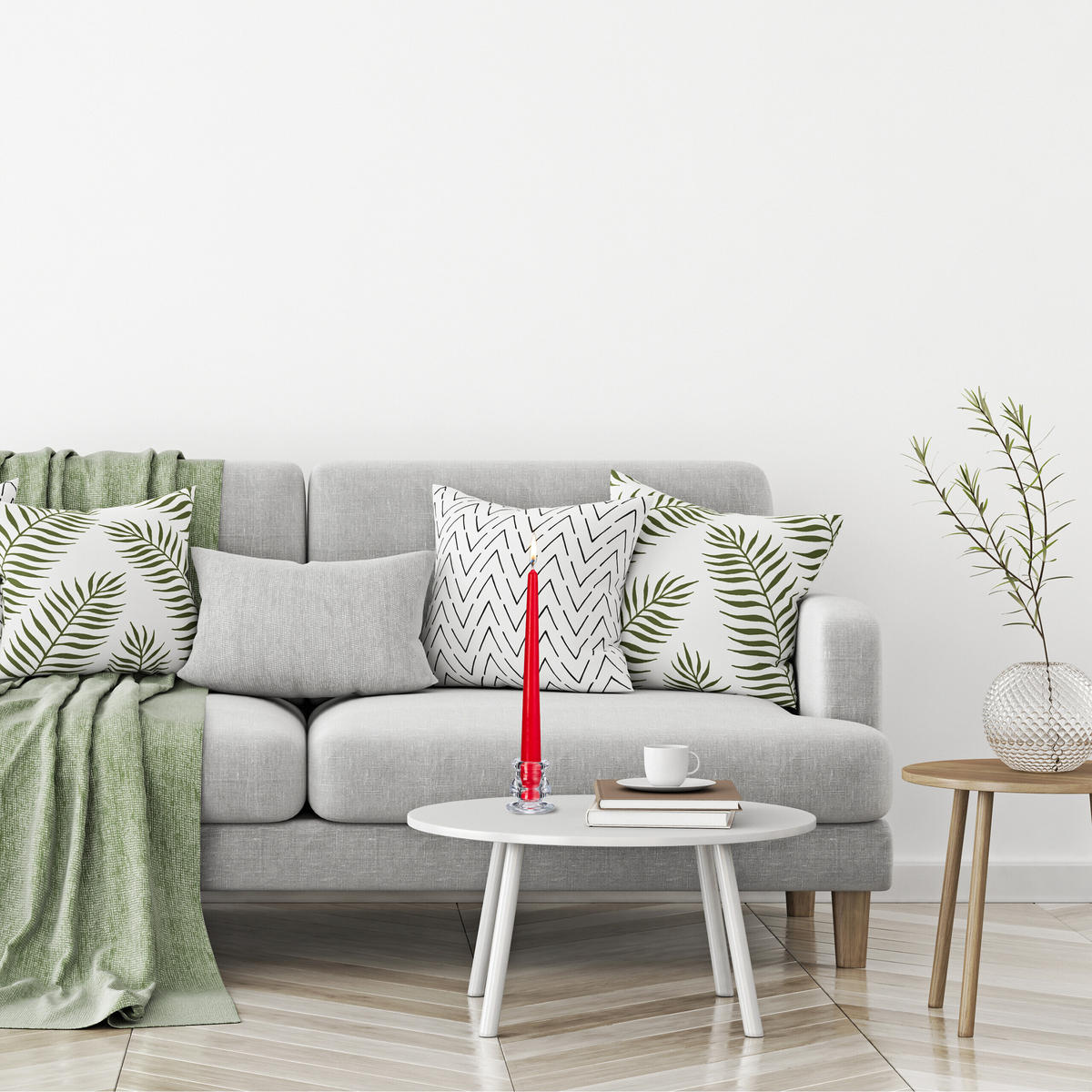 6xSTABKERZENHALTER - Transparent, Glas (5.5/5.5/5.5cm) - Relaxdays