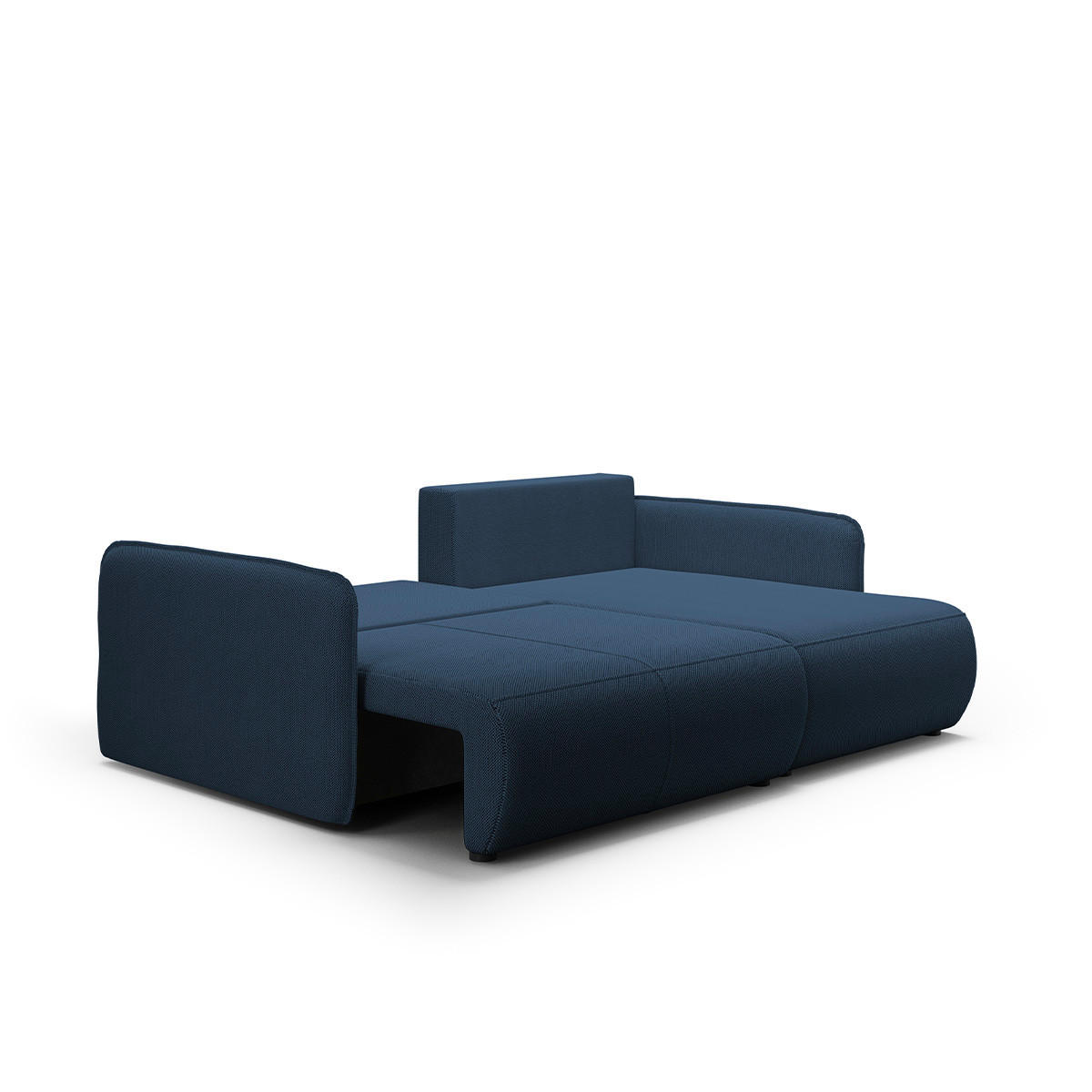 ECKSOFA Claudio 3 Sitzplätze Dunkelblau - Blau, Holz (207/148cm) - Petits-meubles