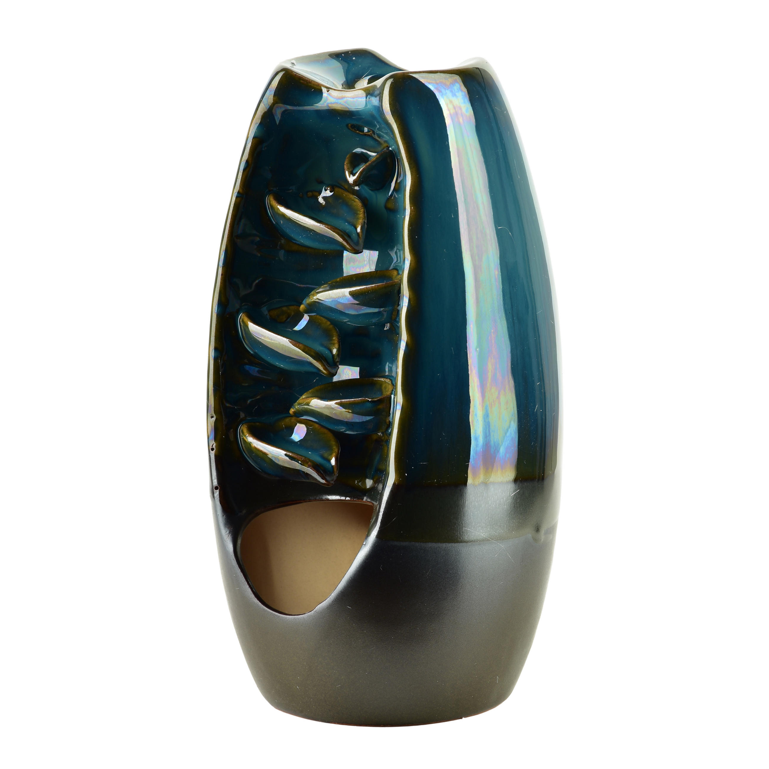 RÄUCHERKEGELHALTER Backflow blau 8/8/17 cm Keramik - Blau, Keramik (8/17/8cm) - Mondex