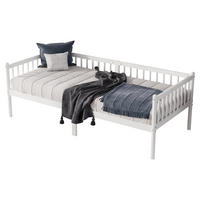TAGESBETT 90x200 cm Massivholz, Einzelbett mit Lattenrost, Weiß - Weiß, Holz/Holzwerkstoff (90/200cm) - LVHOM