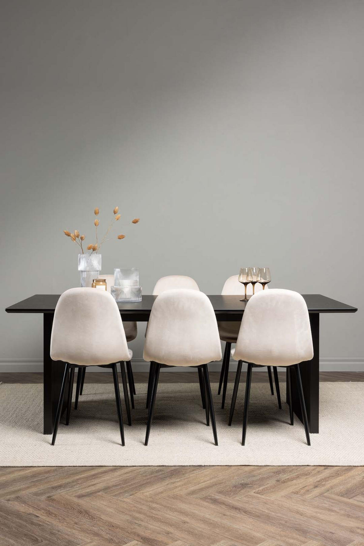 TISCHGRUPPE Schwarz - Schwarz, Holzwerkstoff (100/75/200cm) - ebuy24